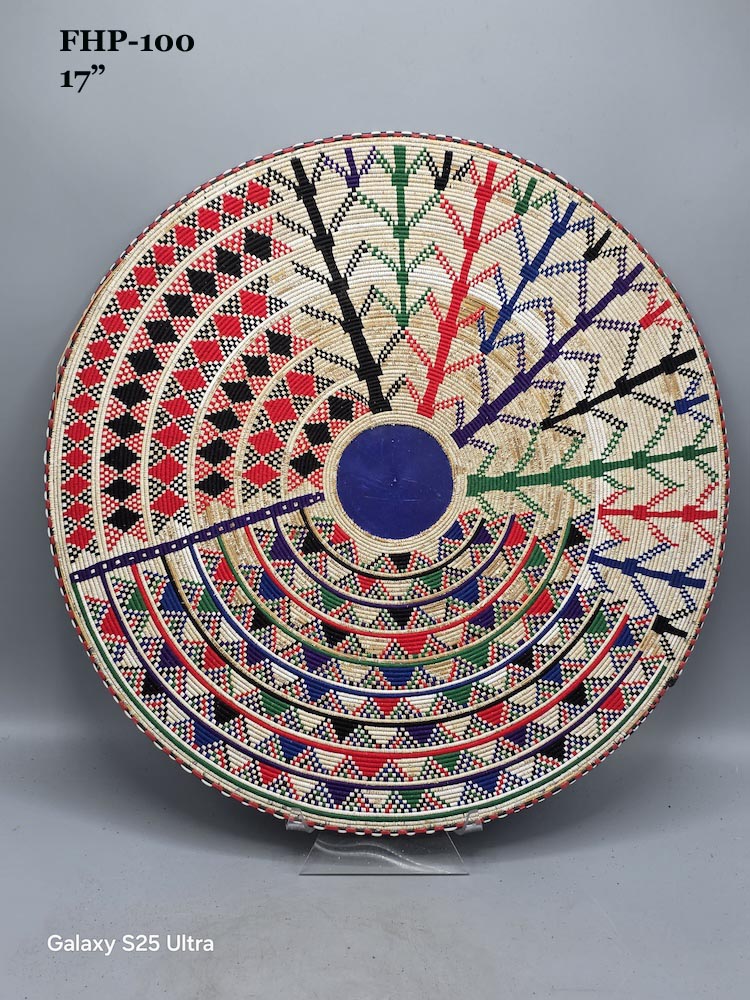 Large Vintage Handwoven Hausa Basket/Platter - Nigeria