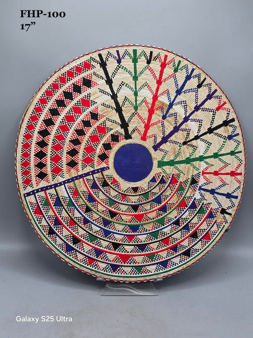 Large Vintage Handwoven Hausa Basket/Platter - Nigeria