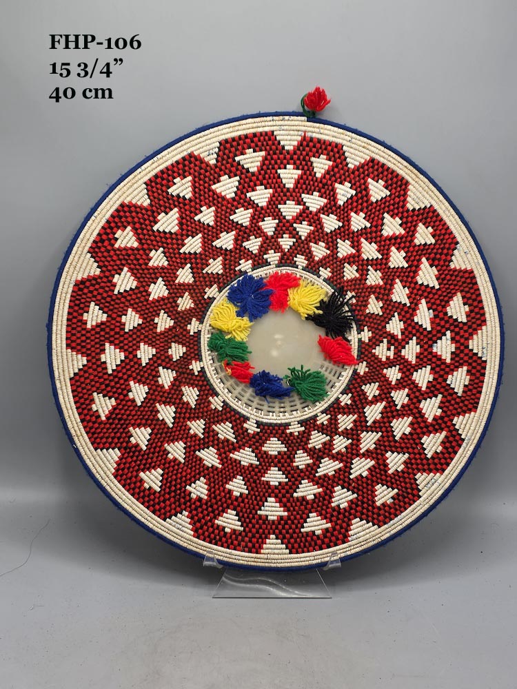 Large Vintage Handwoven Hausa Basket/Platter - Nigeria