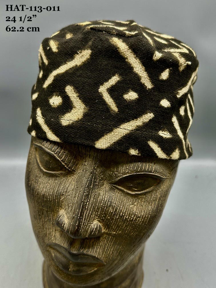 Genuine Vintage Mudcloth Kufi Hat - Mali