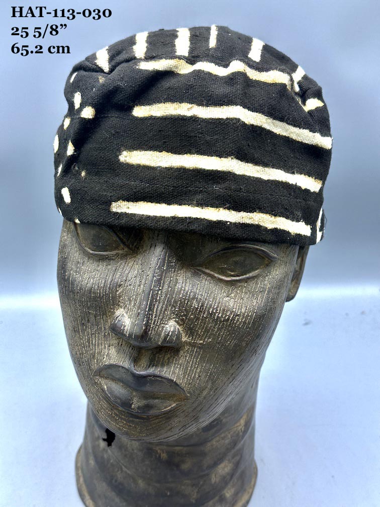 Genuine Mudcloth Kufi Hat - Mali - Largest Sizes