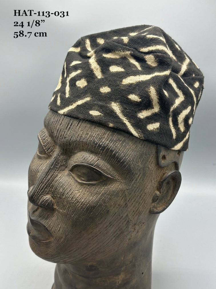 Genuine Vintage Mudcloth Kufi Hat - Mali