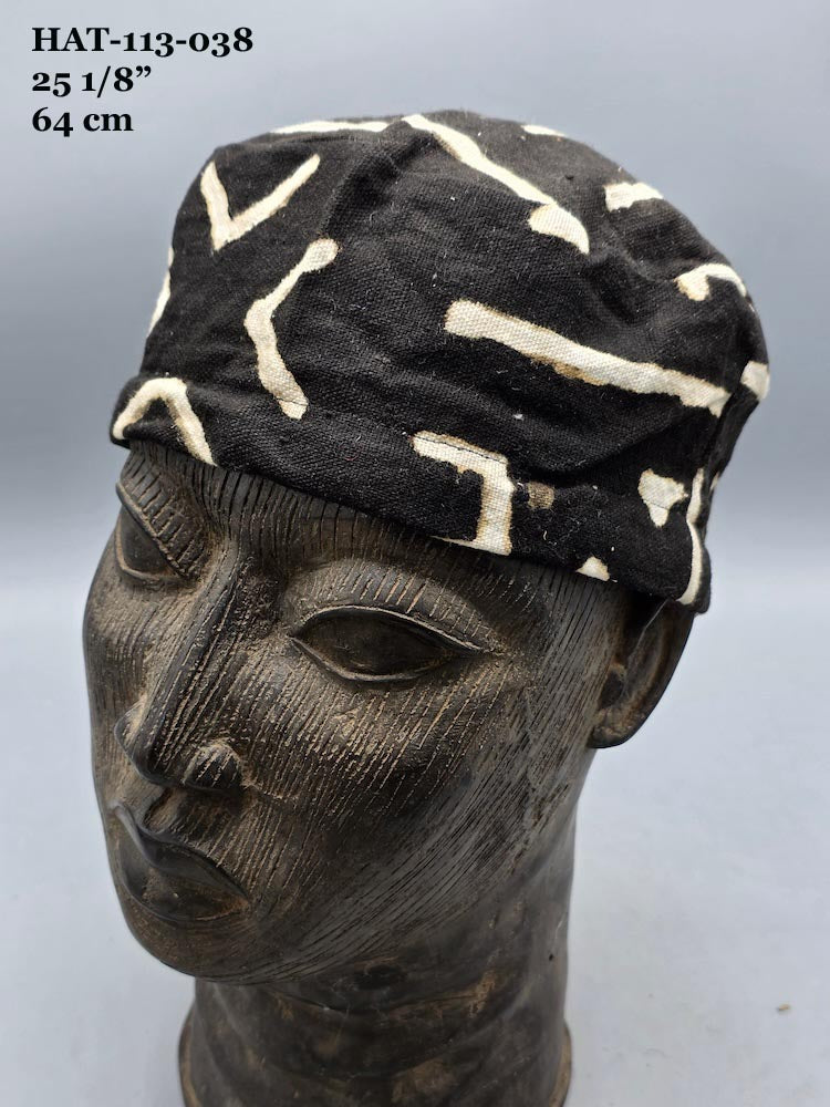 Genuine Mudcloth Kufi Hat - Mali - Largest Sizes