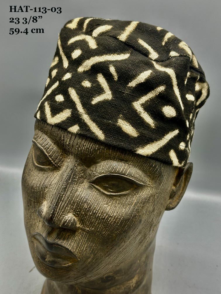 Genuine Vintage Mudcloth Kufi Hat - Mali