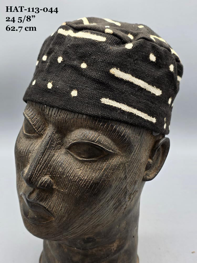 Genuine Mudcloth Kufi Hat - Mali - Medium Sizes