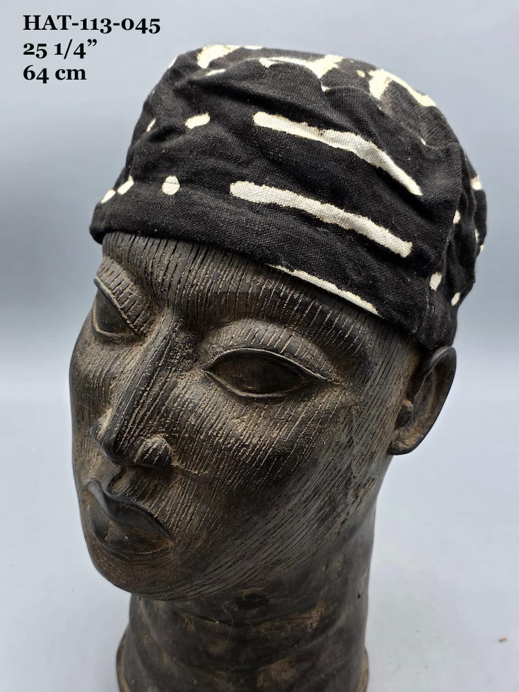Genuine Mudcloth Kufi Hat - Mali - Largest Sizes