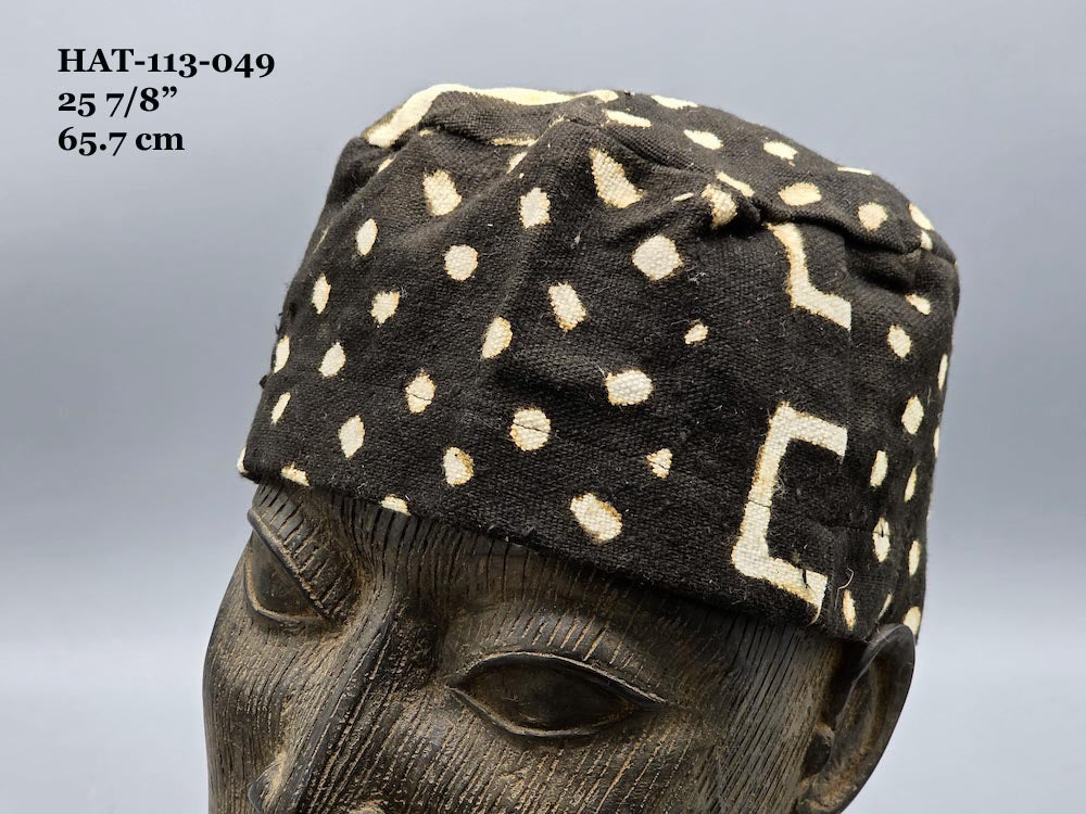 Genuine Mudcloth Kufi Hat - Mali - Largest Sizes