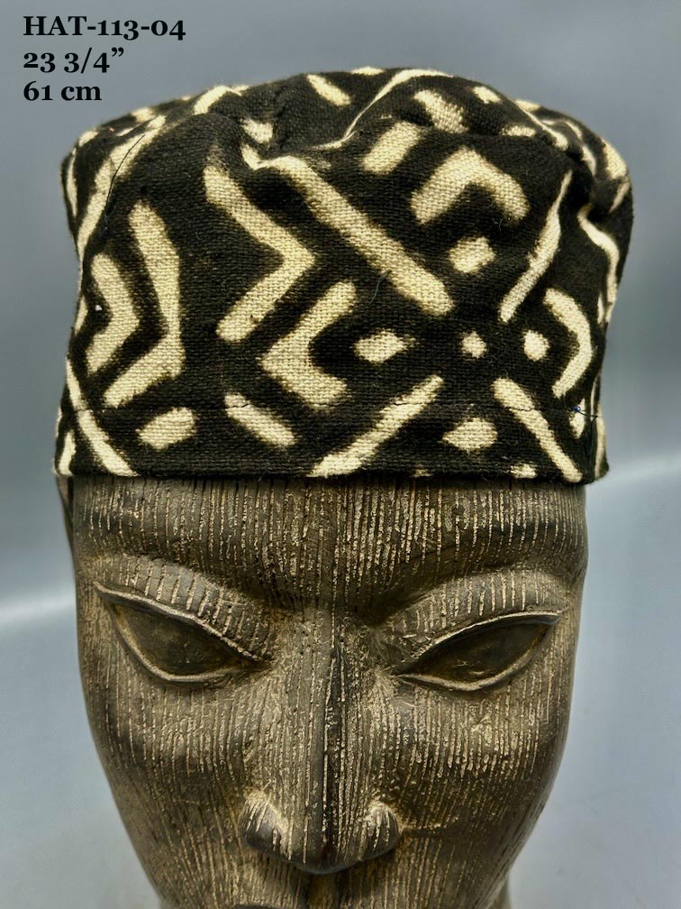 Genuine Vintage Mudcloth Kufi Hat - Mali
