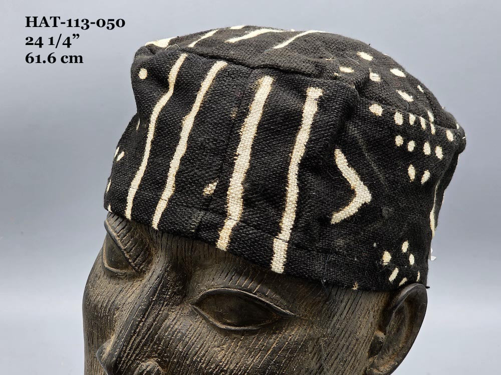 Genuine Mudcloth Kufi Hat - Mali - Medium Sizes