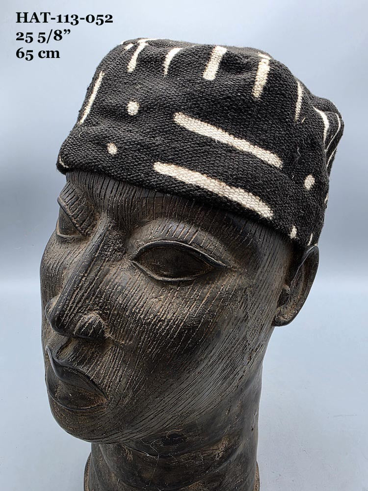 Genuine Mudcloth Kufi Hat - Mali - Largest Sizes