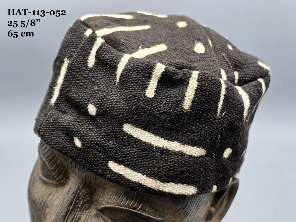 Genuine Mudcloth Kufi Hat - Mali - Largest Sizes