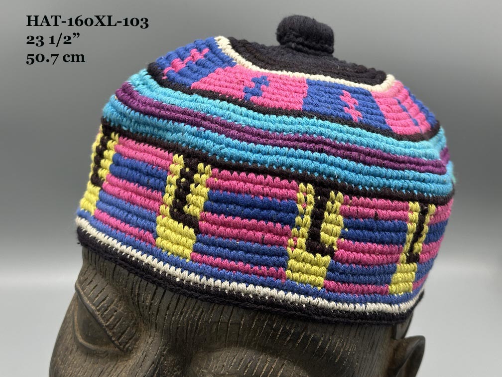 Handwoven Cotton African Kufi Men's or Women's Hat - Wide Variety of Sizes