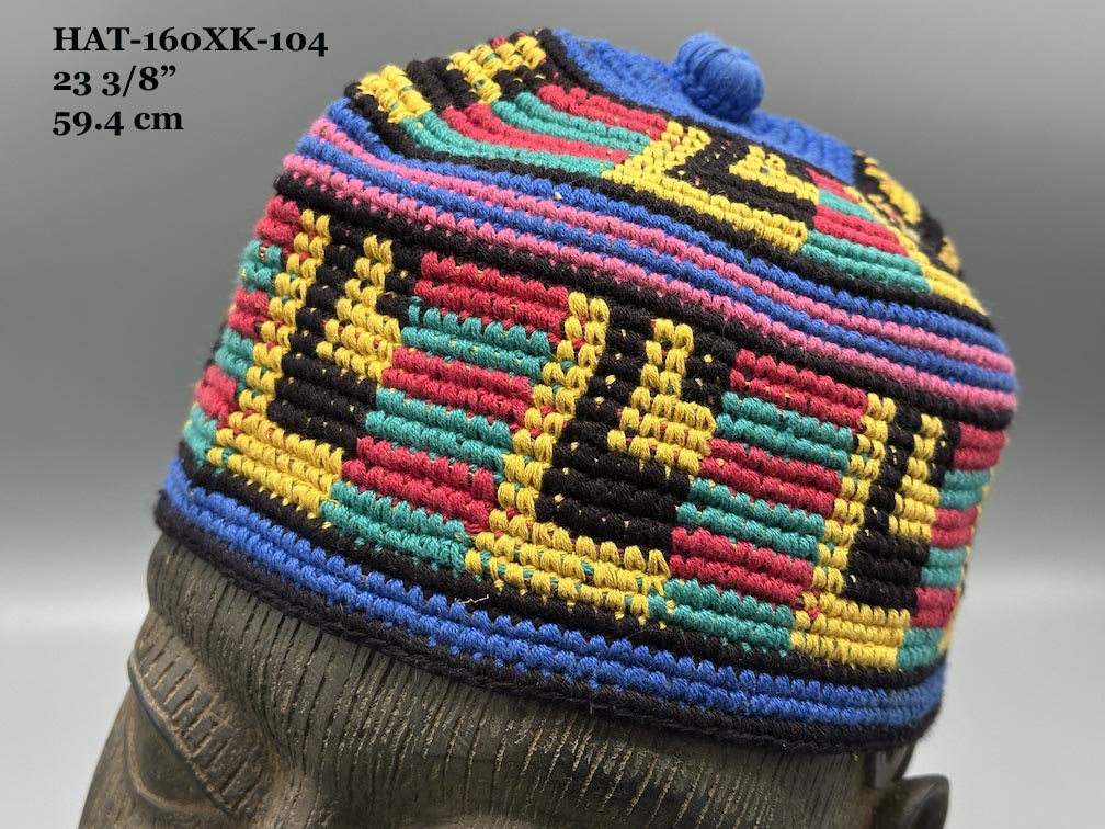Handwoven Cotton African Kufi Men's or Women's Hat - Wide Variety of Sizes