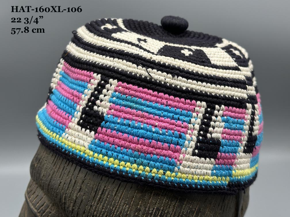 Handwoven Cotton African Kufi Men's or Women's Hat - Wide Variety of Sizes