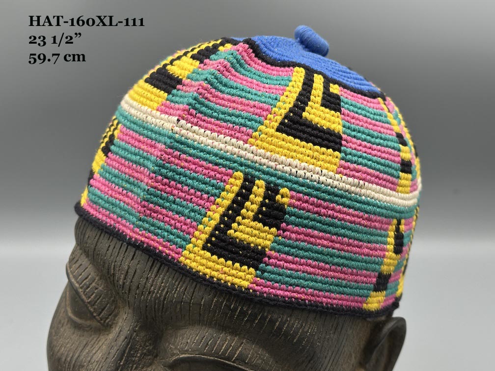 Handwoven Cotton African Kufi Men's or Women's Hat - Wide Variety of Sizes