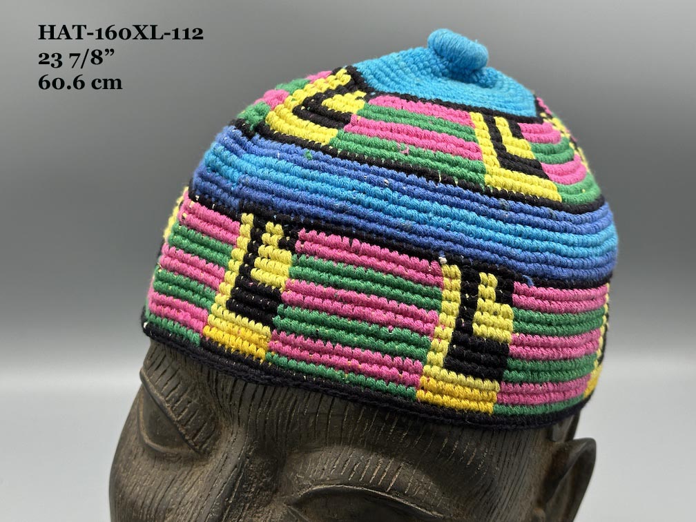 Handwoven Cotton African Kufi Men's or Women's Hat - Wide Variety of Sizes