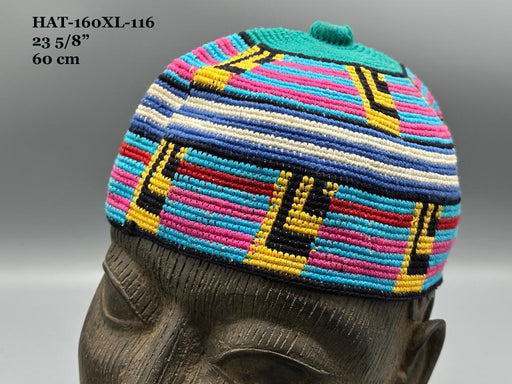 Handwoven Cotton African Kufi Men's or Women's Hat - Wide Variety of Sizes