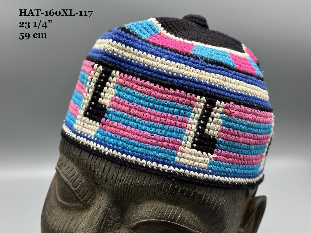 Handwoven Cotton African Kufi Men's or Women's Hat - Wide Variety of Sizes