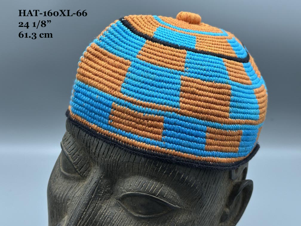 Handwoven Cotton African Kufi Men's or Women's Hat - Wide Variety of Sizes