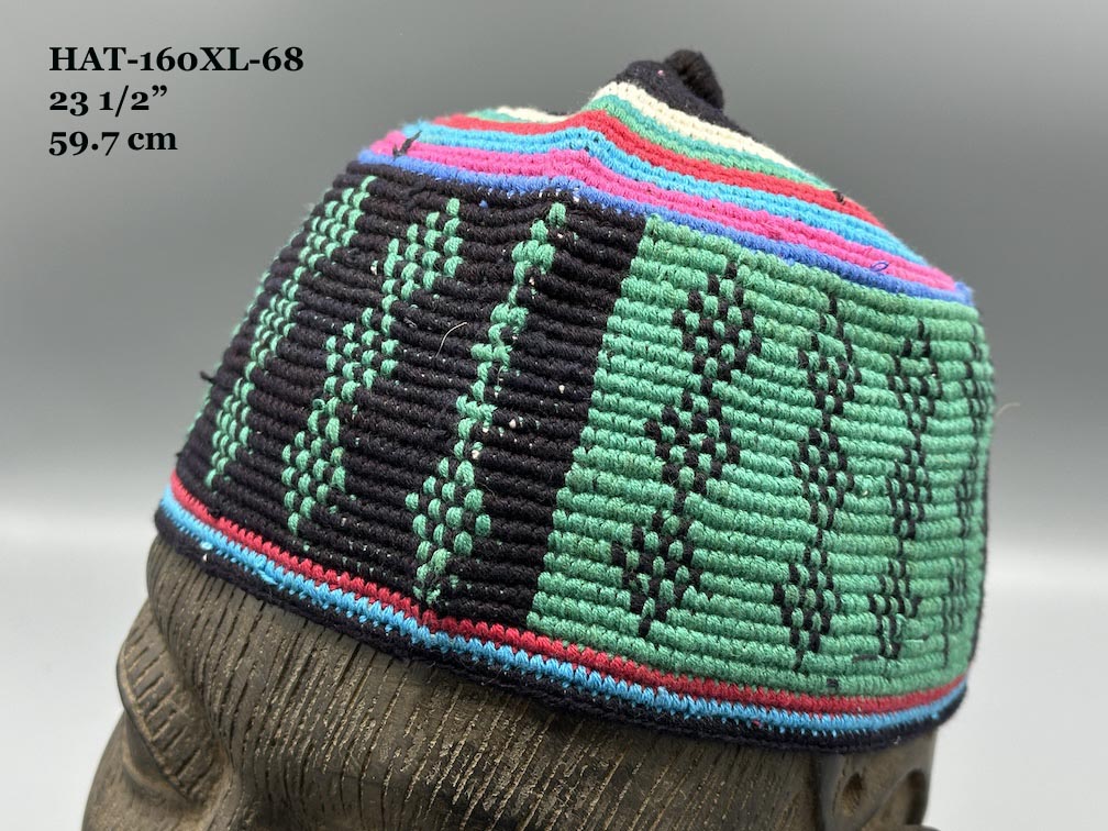 Handwoven Cotton African Kufi Men's or Women's Hat - Wide Variety of Sizes