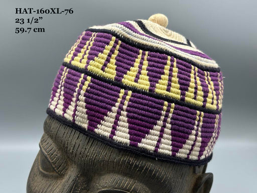 Handwoven Cotton African Kufi Men's or Women's Hat - Wide Variety of Sizes