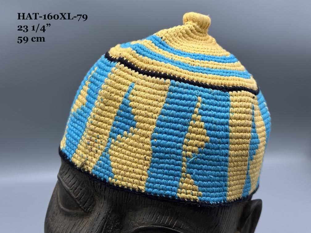 Handwoven Cotton African Kufi Men's or Women's Hat - Wide Variety of Sizes