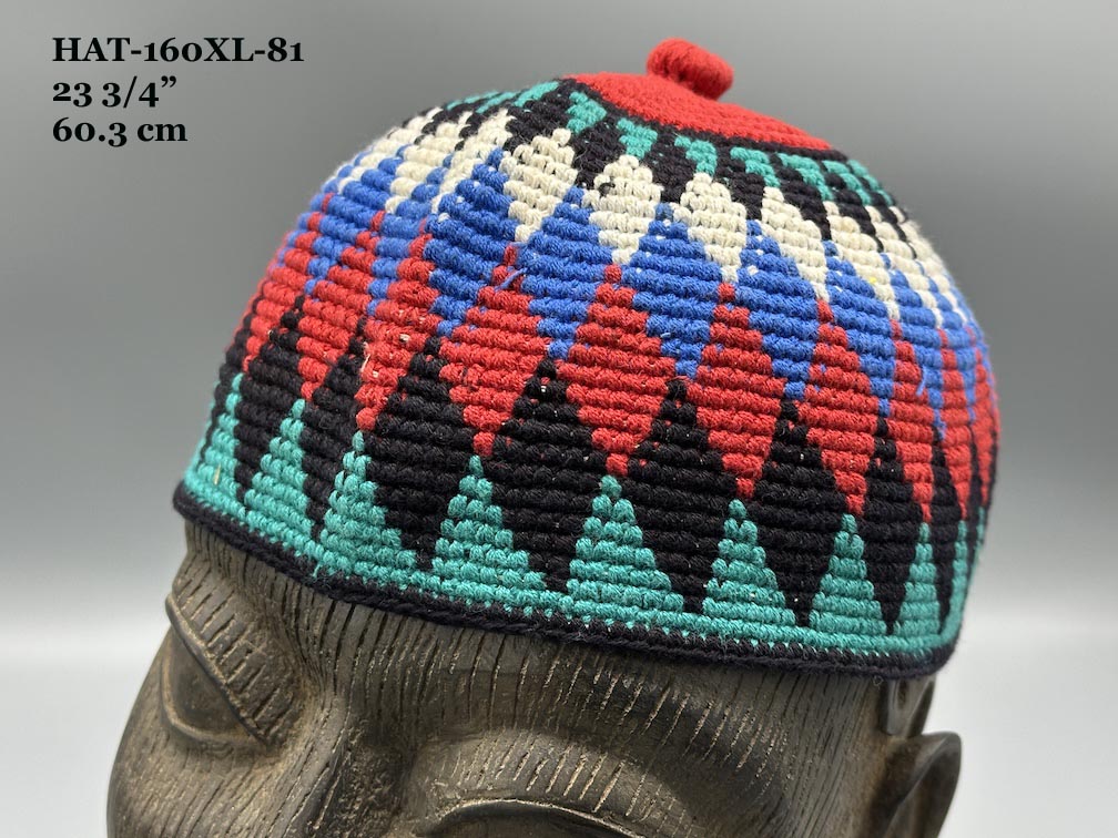 Handwoven Cotton African Kufi Men's or Women's Hat - Wide Variety of Sizes