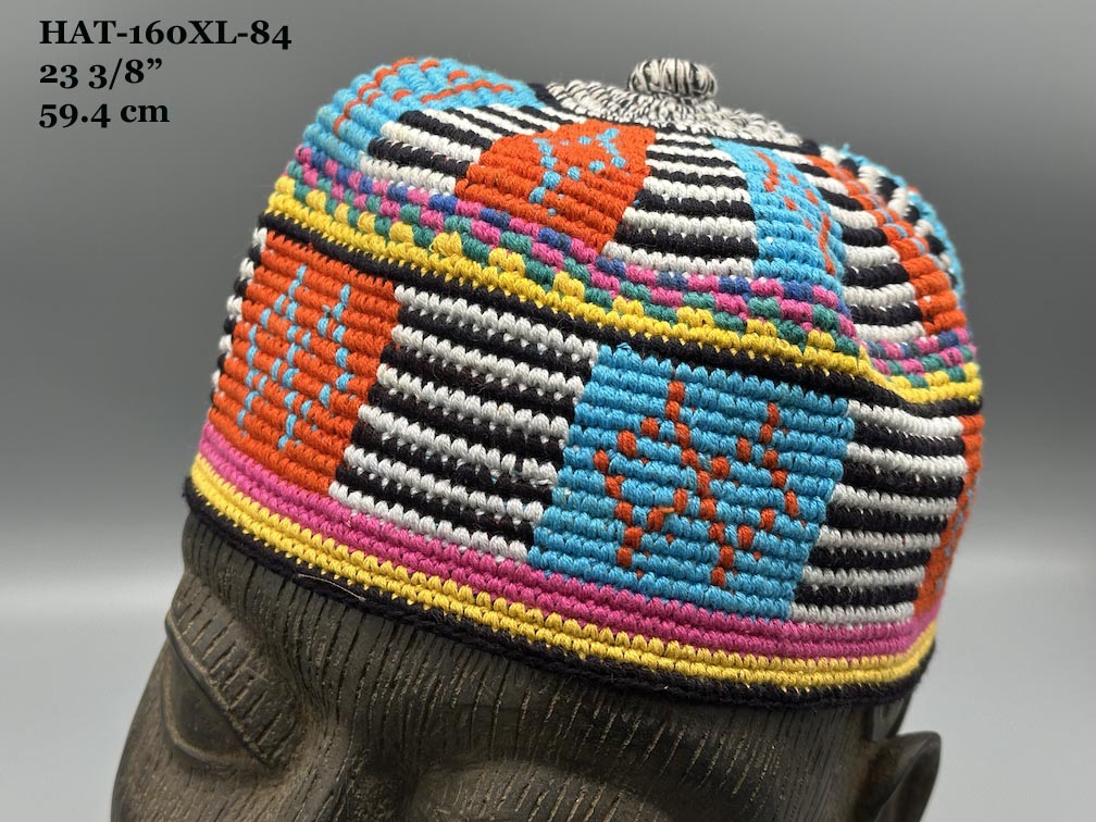 Handwoven Cotton African Kufi Men's or Women's Hat - Wide Variety of Sizes
