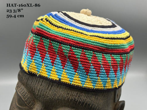 Handwoven Cotton African Kufi Men's or Women's Hat - Wide Variety of Sizes