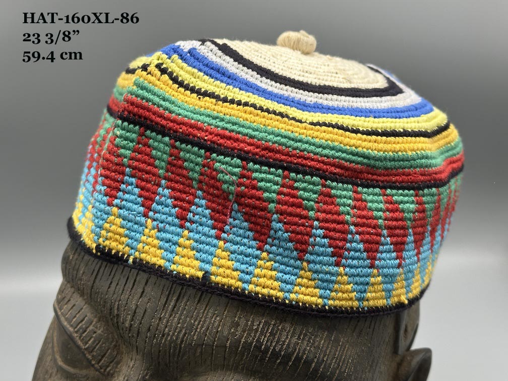 Handwoven Cotton African Kufi Men's or Women's Hat - Wide Variety of Sizes