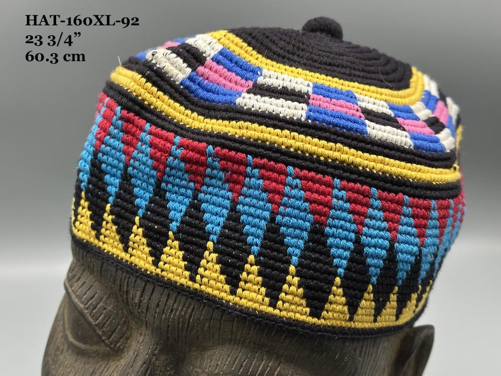 Handwoven Cotton African Kufi Men's or Women's Hat - Wide Variety of Sizes