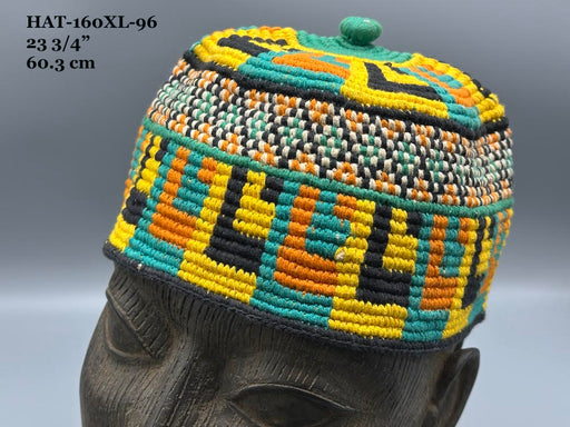 Handwoven Cotton African Kufi Men's or Women's Hat - Wide Variety of Sizes