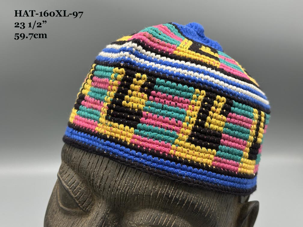 Handwoven Cotton African Kufi Men's or Women's Hat - Wide Variety of Sizes
