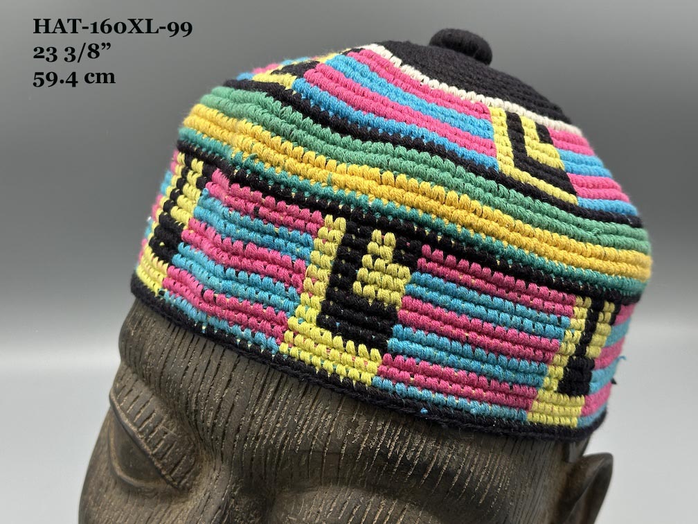 Handwoven Cotton African Kufi Men's or Women's Hat - Wide Variety of Sizes