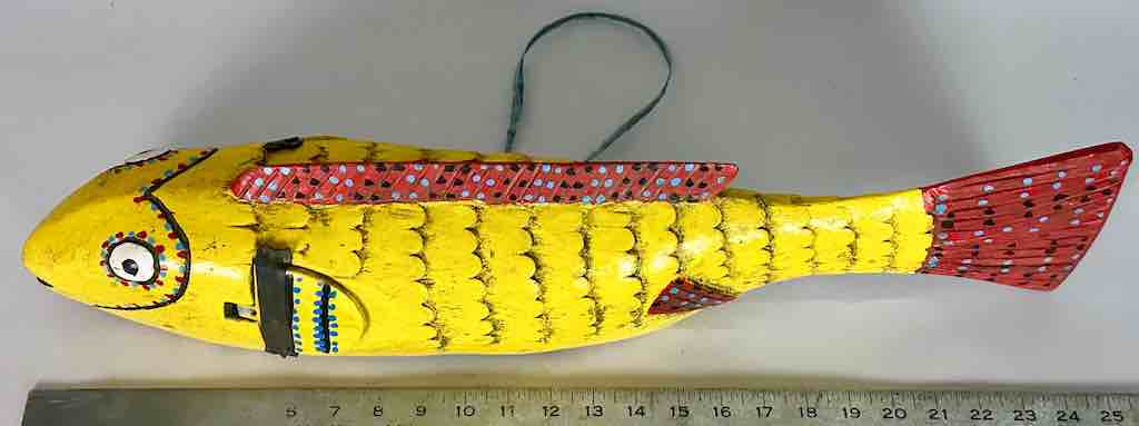 Full Size Bozo Yellow Fish Puppet Sculpture | 24"