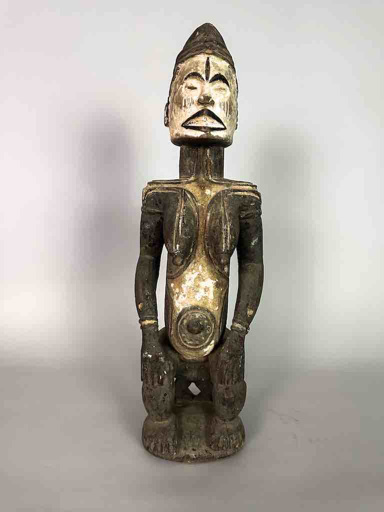 Vintage Seated Igbo Woman Spirit Statue | 23" - Nigeria