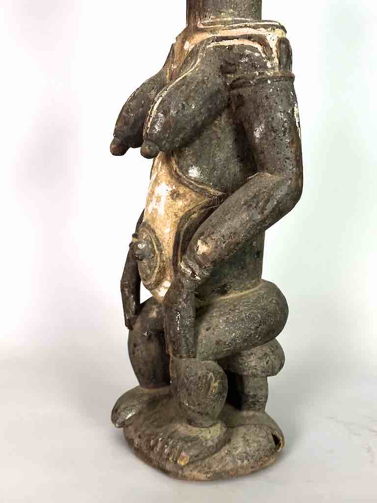 Vintage Seated Igbo Woman Spirit Statue | 23" - Nigeria