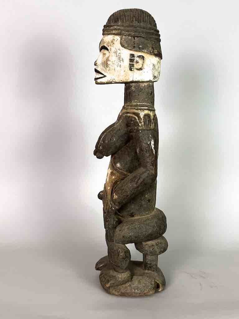 Vintage Seated Igbo Woman Spirit Statue | 23" - Nigeria