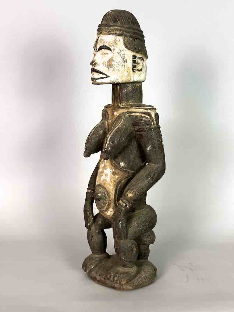 Vintage Seated Igbo Woman Spirit Statue | 23" - Nigeria