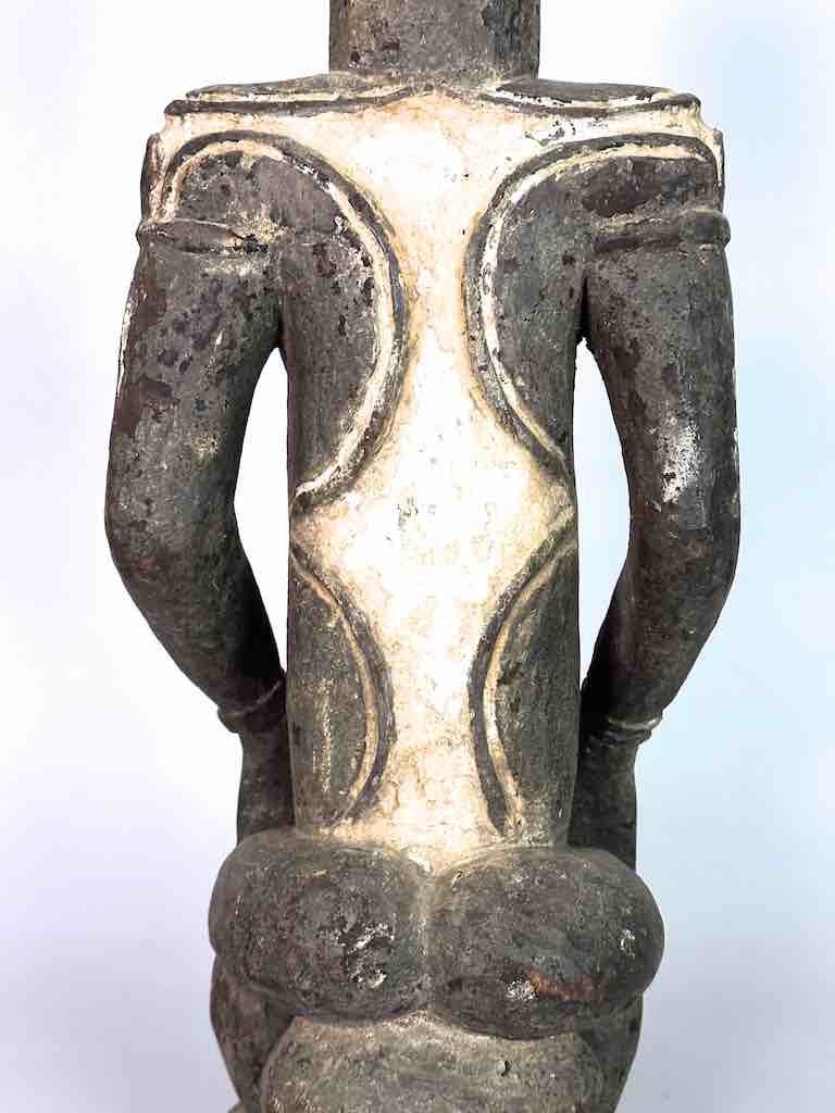 Vintage Seated Igbo Woman Spirit Statue | 23" - Nigeria