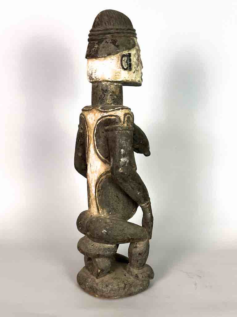 Vintage Seated Igbo Woman Spirit Statue | 23" - Nigeria