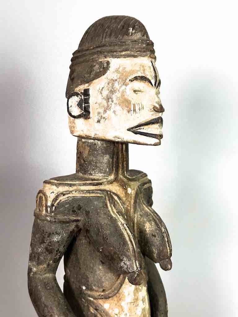 Vintage Seated Igbo Woman Spirit Statue | 23" - Nigeria