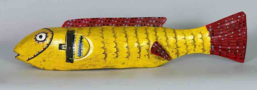 Full Size Bozo Yellow Fish Puppet Sculpture | 24"