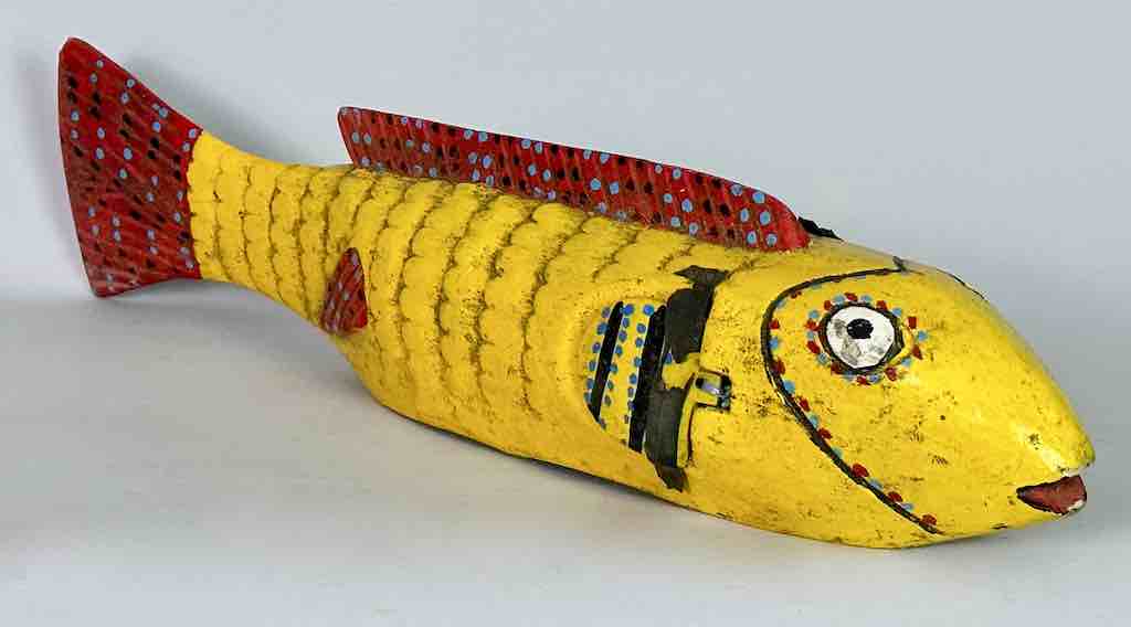 Full Size Bozo Yellow Fish Puppet Sculpture | 24"