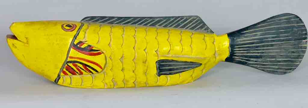 Full Size Bozo Yellow Fish Puppet Sculpture | 22"