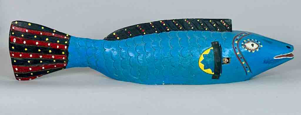 Full Size Bozo Blue Fish Puppet Sculpture | 26"