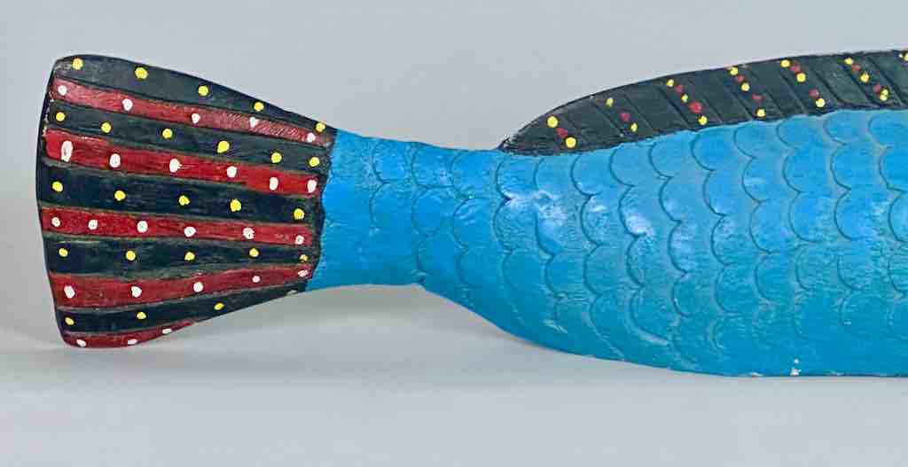 Full Size Bozo Blue Fish Puppet Sculpture | 26"