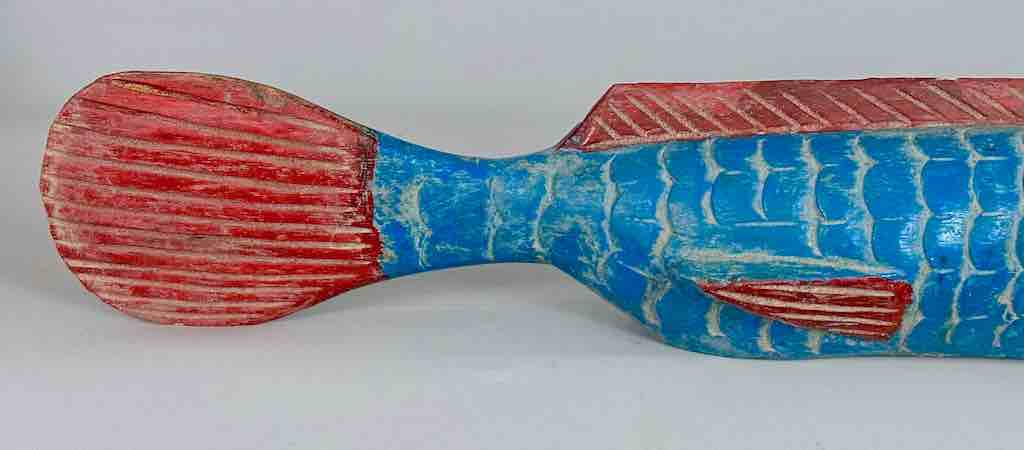 Medium Size Bozo Blue Fish Puppet Sculpture | 26"