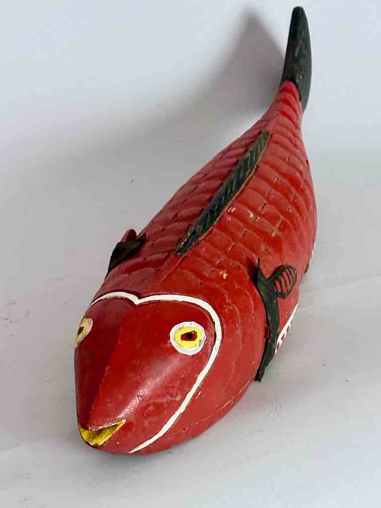 Medium Size Bozo Red Fish Puppet Sculpture | 24"