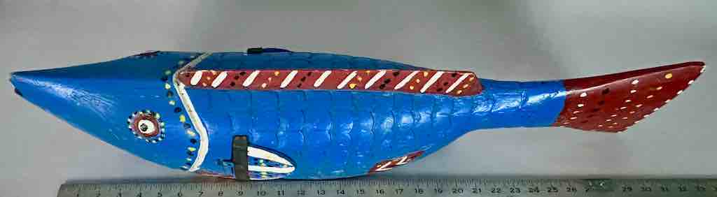 Full Size Bozo Blue Fish Puppet Sculpture | 30"